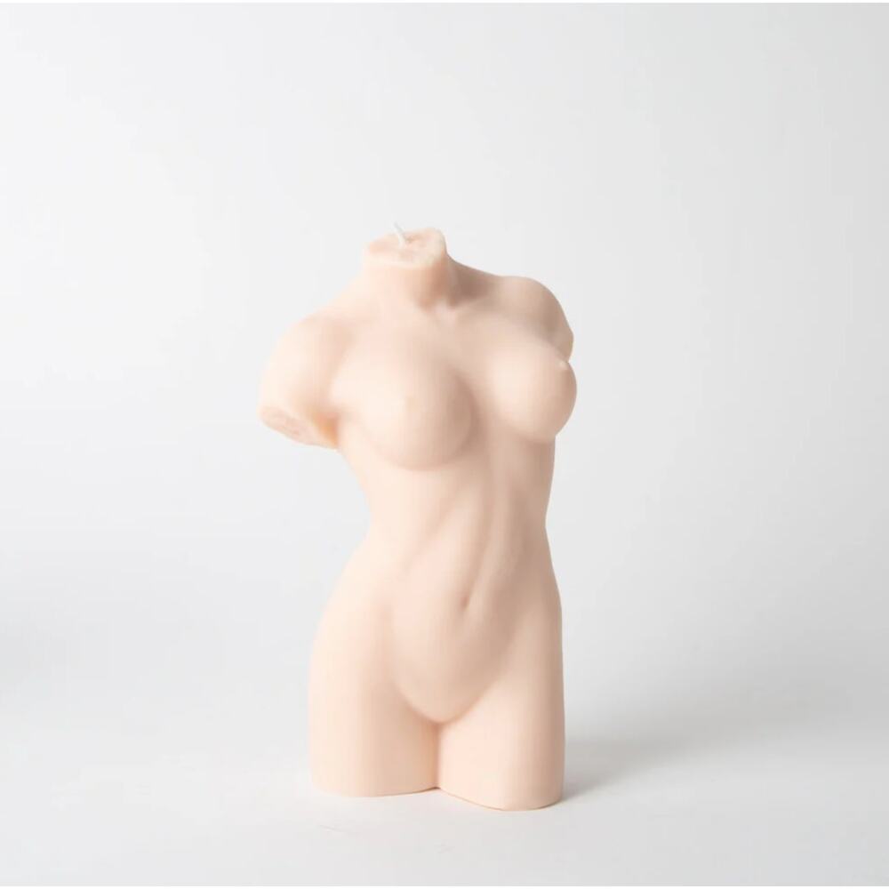 HANNAH Female Form Body Candle Blush Pink 7.5" NEW IN BOX